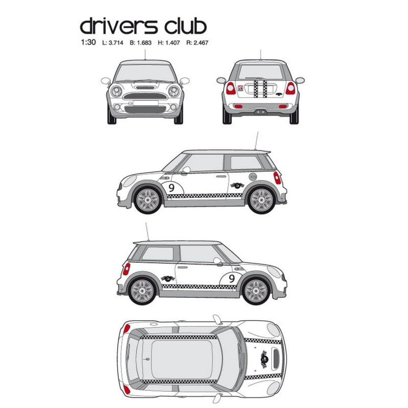 CAR DECO KIT DRIVERS CLUB TAILLE M NOIR-FDS