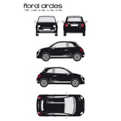CAR DECO KIT FLORAL CIRCLE TAILLE M BLANC-FDS