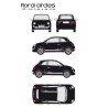 CAR DECO KIT FLORAL CIRCLE TAILLE M BLANC-FDS