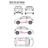 CAR DECO KIT FLORAL CIRCLE TAILLE M ROSE-FDS