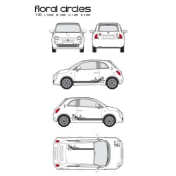 CAR DECO KIT FLORAL CIRCLE TAILLE M NOIR-FDS
