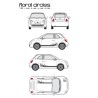 CAR DECO KIT FLORAL CIRCLE TAILLE M NOIR-FDS