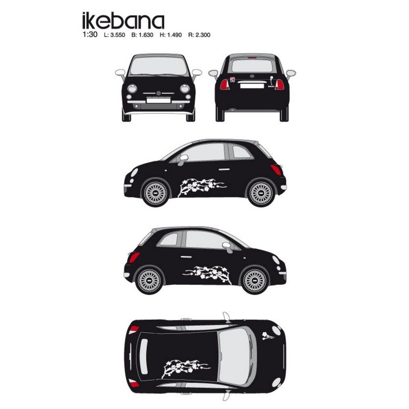 CAR DECO KIT IKEBANA TAILLE M BLANC-FDS