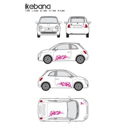 CAR DECO KIT IKEBANA TAILLE M ROSE-FDS