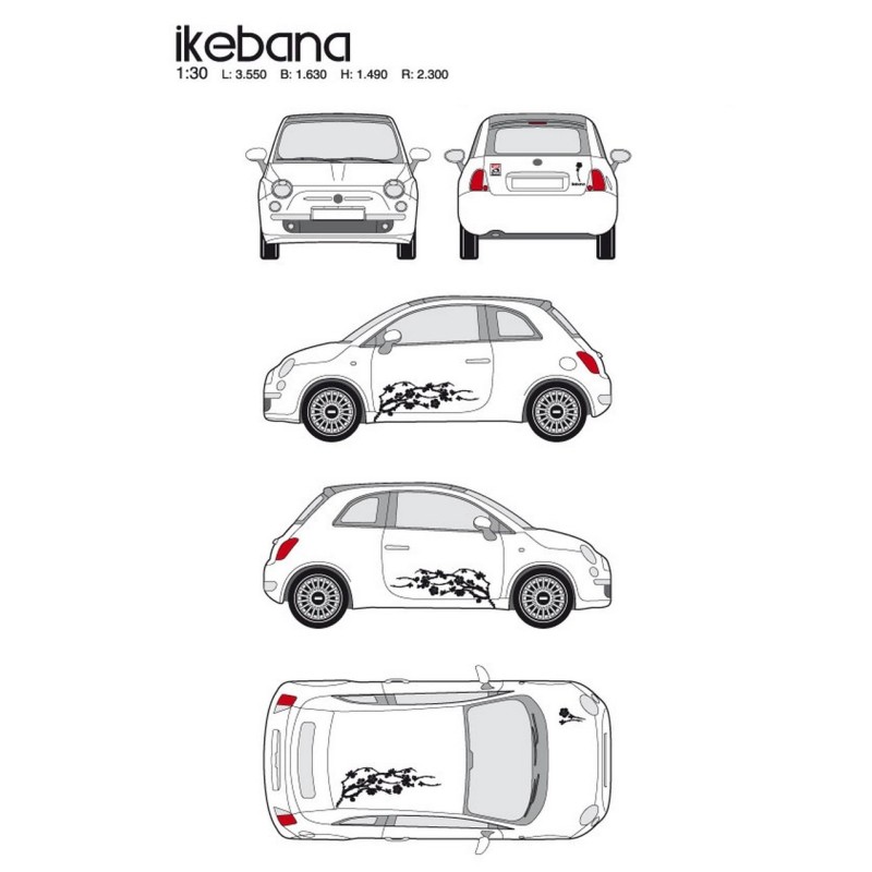 CAR DECO KIT IKEBANA TAILLE M NOIR-FDS