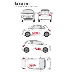 CAR DECO KIT IKEBANA TAILLE M ROUGE-FDS