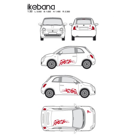 CAR DECO KIT IKEBANA TAILLE M ROUGE-FDS