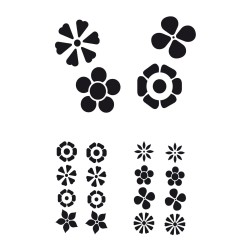 CAR DECO ELEMENT DAISY NOIR - FDS