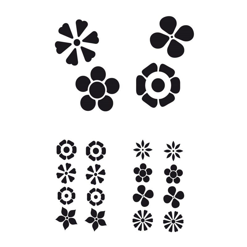 CAR DECO ELEMENT DAISY NOIR - FDS