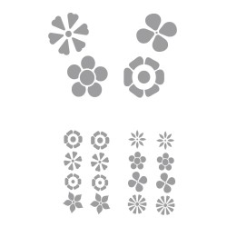 CAR DECO ELEMENT DAISY GRIS -FDS
