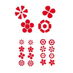 CAR DECO ELEMENT DAISY ROUGE -FDS