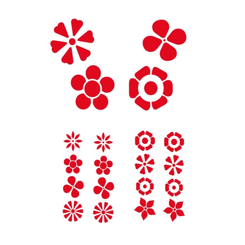 CAR DECO ELEMENT DAISY ROUGE -FDS