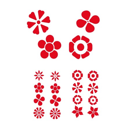 CAR DECO ELEMENT DAISY ROUGE -FDS