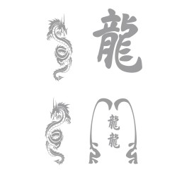 CAR DECO ELEMENT DRAGON GRIS -FDS
