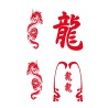 CAR DECO ELEMENT DRAGON ROUGE -FDS