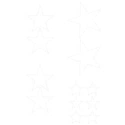 CAR DECO ELEMENT STARS BLANC - FDS