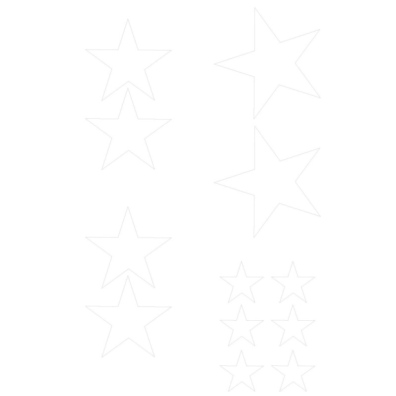 CAR DECO ELEMENT STARS BLANC - FDS