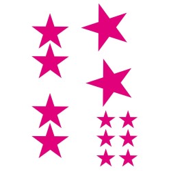 CAR DECO ELEMENT STARS ROSE - FDS