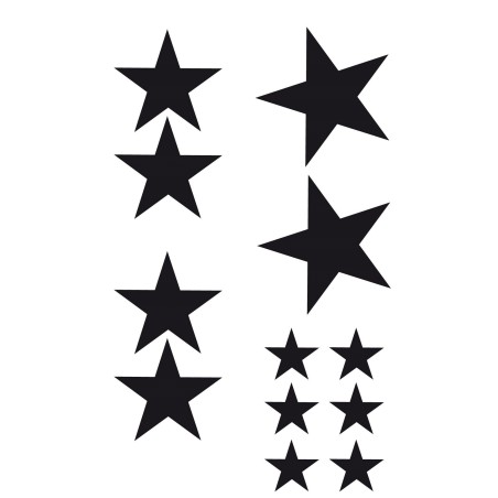 CAR DECO ELEMENT STARS NOIR - FDS