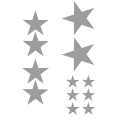 CAR DECO ELEMENT STARS GRIS - FDS