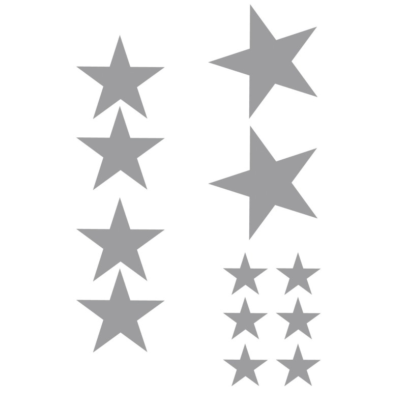 CAR DECO ELEMENT STARS GRIS - FDS
