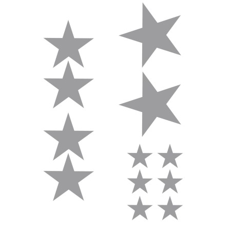 CAR DECO ELEMENT STARS GRIS - FDS
