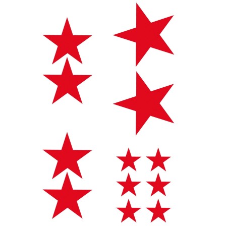 CAR DECO ELEMENT STARS ROUGE - FDS