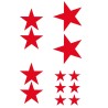 CAR DECO ELEMENT STARS ROUGE - FDS
