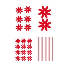 CAR DECO ELEMENT URBAN GIRL ROUGE -FDS