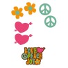 CAR DECO ELEMENT LOVE&PEACE FULL COLOR - FDS