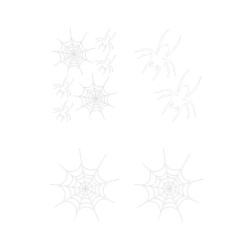 CAR DECO ELEMENT SPIDER BLANC -FDS