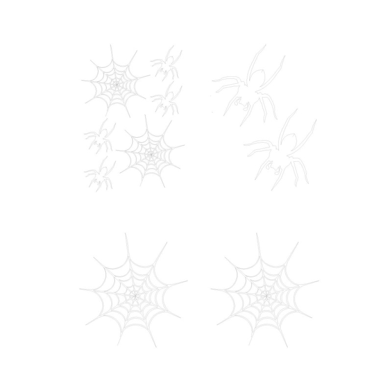CAR DECO ELEMENT SPIDER BLANC -FDS