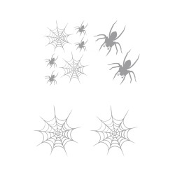 CAR DECO ELEMENT SPIDER GRIS -FDS