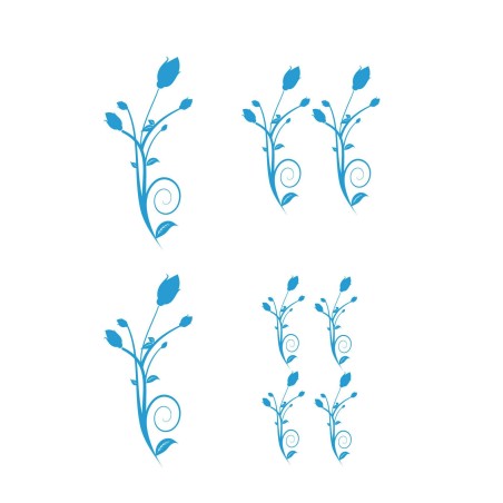 CAR DECO ELEMENT FLORAL CIRCLE BLEU -FDS
