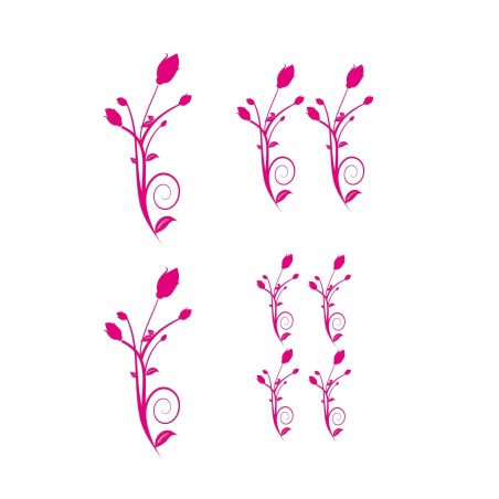 CAR DECO ELEMENT FLORAL CIRCLE ROSE -FDS