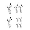 CAR DECO ELEMENT FLORAL CIRCLE NOIR -FDS