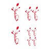 CAR DECO ELEMENT FLORAL CIRCLE ROUGE -FDS