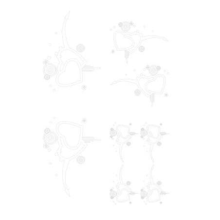 CAR DECO ELEMENT CORAZONES BLANC - FDS
