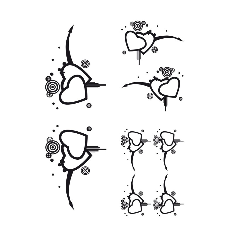 CAR DECO ELEMENT "CORAZONES" NOIR