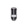 CAR DECO RACING TRIPLE BANDE BLANC -FDS