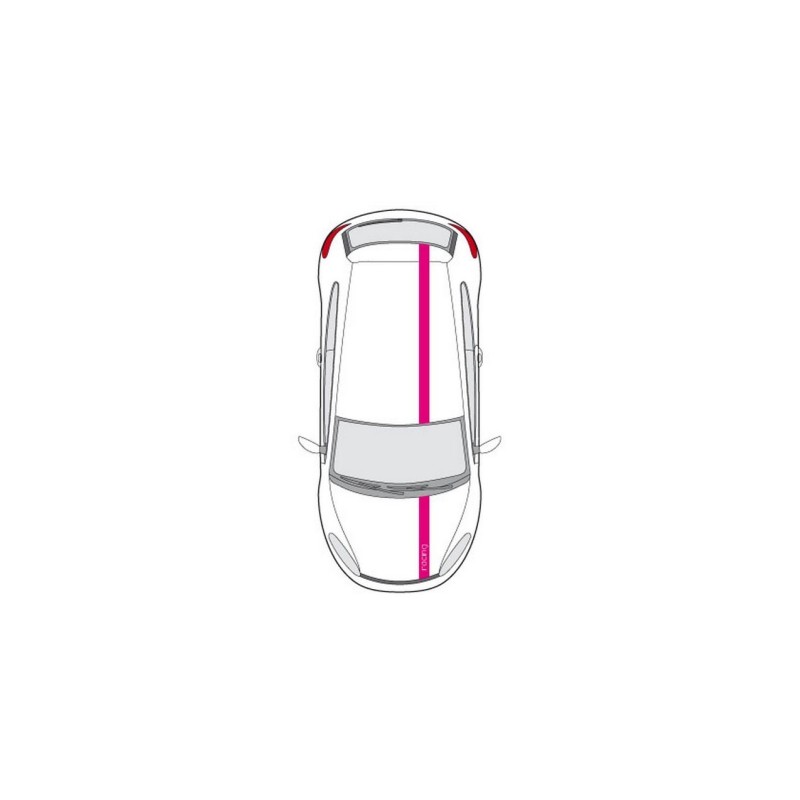 CAR DECO BANDES LOOK RACING ROSE -FDS