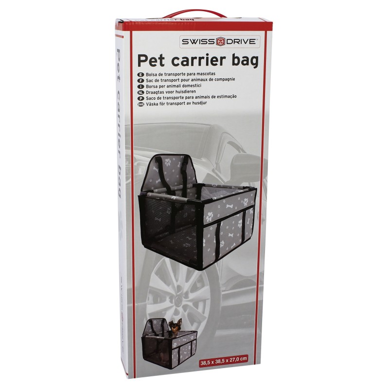 SAC DE VOYAGE POUR ANIMAUX DE COMPAGNIE GRIS