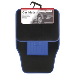 JEU DE TAPIS MOQUETTE 400G/M2 DRIVE NOIR/BLEU 4PCS