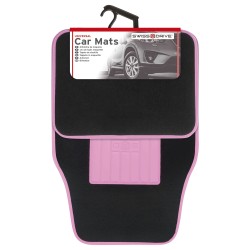 JEU DE TAPIS MOQUETTE 400G/M2 DRIVE NOIR/ROSE 4PCS