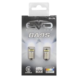 LED T4W BA9S CANBUS - 5 LEDS - 6500K BLANC PURE - 2PCS