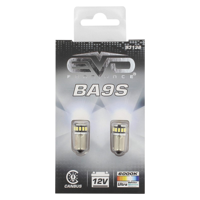 LED T4W BA9S CANBUS - 5 LEDS - 6500K BLANC PURE - 2PCS
