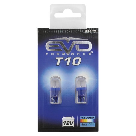 LED T10 W5W W2.1X9.5D - 1 LED - BLEU - 2PCS