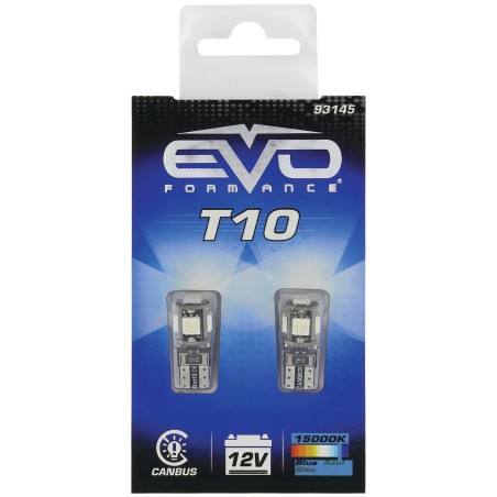 LED T10 W5W W2.1X9.5D CANBUS - 5 LEDS - BLEU - 2PCS