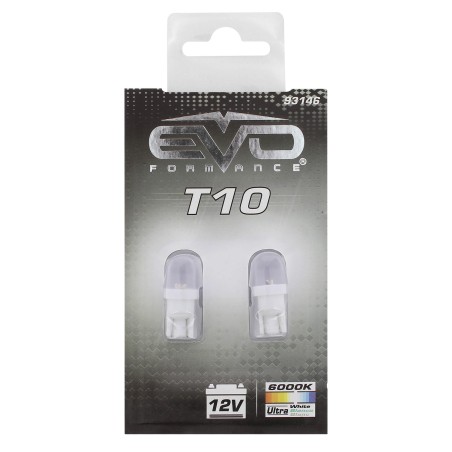 LED T10 W5W W2.1X9.5D - 1 LED 10MM - 6500K BLANC PURE - 2PCS