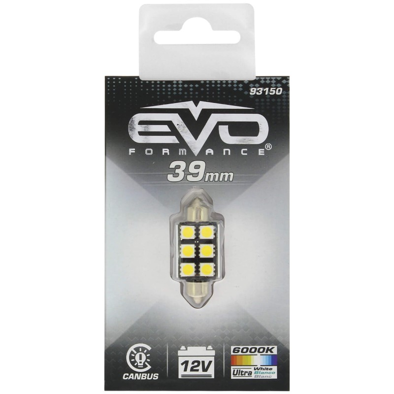 NAVETTE LED C5W SV8.5 39MM CANBUS - 6 LEDS - 6500K BLANC PURE - 1PC